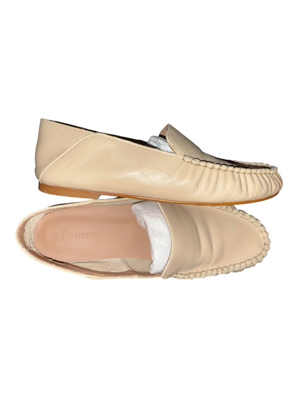 FLATTERED  Bon Bon Leather Loafers 39 9 Beige